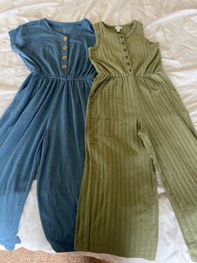 Wide leg rompers girl size 8